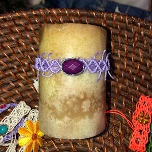 Candle decor lace wreath adjustable crystal NEW